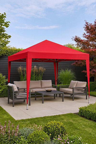 Begin Power Otomatik Gazebo Çardak 300 X 300 Cm Tente Teras Bahçe Kamelyası G...