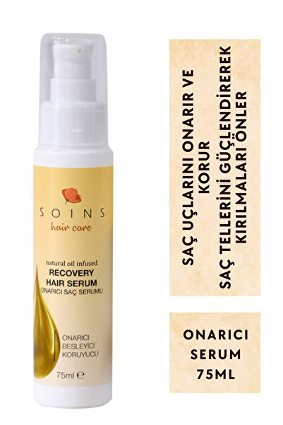 Soins Organic Onarıcı Besleyici Saç Serumu Keratin ve Bitkisel Yağ İçerikli S...