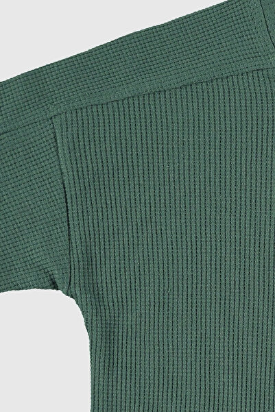 hepbaby Yeşil, Waffle Dokulu Şortlu Çocuk Takım Hb23990