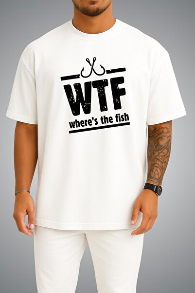 Bahriyeli Collection Oversize  - Where Is the Fish Chest Printed Unisex T-Shirt