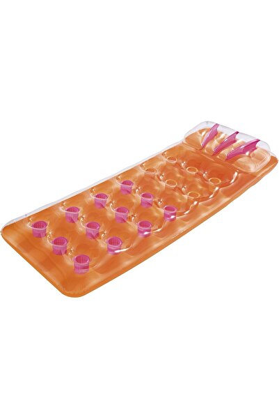 BESTWAY 188 Cm Bardaklı Deniz Yatak Şişme turuncu