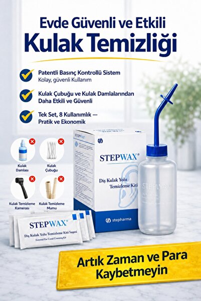 STEPHARMA Stepwax Kulak Kiri Temizleme Seti - Güvenli, Patentli Çözüm (Kulak ...