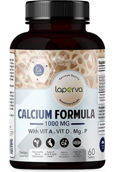 Laperva Calcium Formula 1000 mg With Magnesium 500 mg, Vitamin D3 Reduces the...