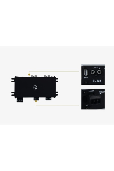 CED AUTO TRADE SL-M4 MINI AMPLIFICATOR RAINBOW CU 4 CANALE CLASA D