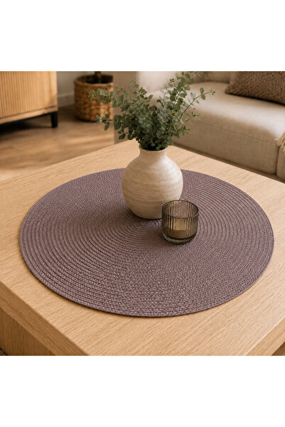 Naspar Dark Mink Color Multi-Purpose Tablecloth / Living Room Tablecloth / Ki...