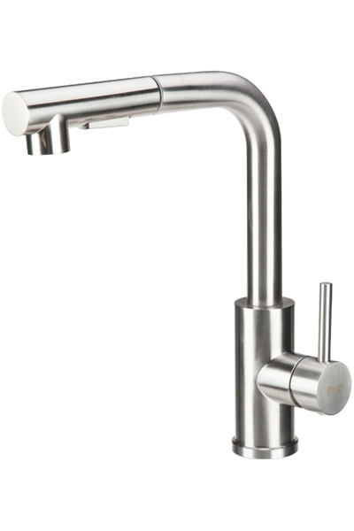 Evotools Baterie Bucătărie Lebada Tip L cu Duș Extractibil INOX 5001 - Lungim...