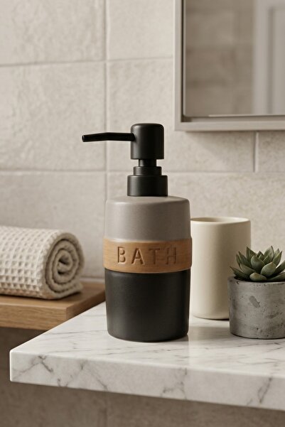 MAKRİ HOME Dozator de săpun lichid Lenora din ceramică de 300 ml, diametru 7 ...