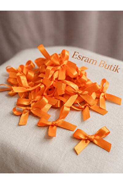 Esram Butik Orange Bow Satin Ribbon 10 Mm- Wedding Favors, Gift Decoration, B...