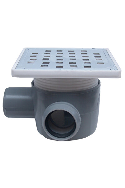 EVOSANITARY Sifon de pardoseală pătrat cu coloană verticală SL1, intrare 90 d...
