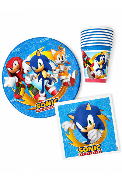 Sonic Parti Masası Seti (Tabak, Bardak, Peçete)