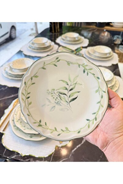 Onedekor 24 Parça 6 Kişilik Porselen Yemek takımı Olivessa