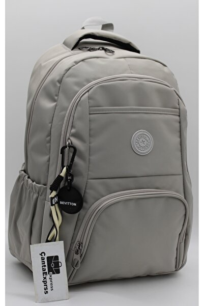 Bevitton Water Resistant Fabric School Bag Unisex School Backpack 2000 Gray