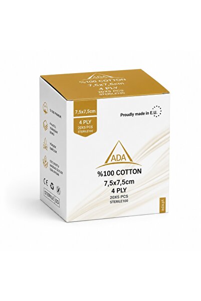 ADA Steril Spanç 7,5×7,5 cm 200'Lü (2 Kutu)