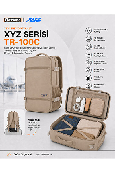 Classone XYZ Serisi TR-100C Kabin Boy ,Uçak İçi , Ergonomik, Tablet Bölmeli, ...