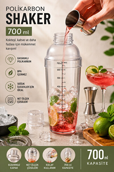COLD BREW TREND by uğur cadırcı POLİKARBON SHAKER 700 ML / KOKTEYL SHAKER ŞEF...