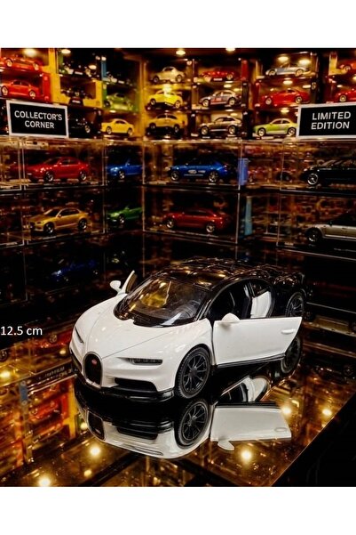 OYUNCAKSAHİLİ Bugatti Veyron Beyaz W16 Diecast 1:36 Ölçek Model 12.5cm Metal ...