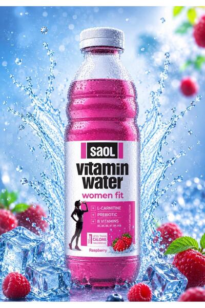 saol vitamin water Vitaminli Su Women Fit – Şekersiz 500ml - 6 ADET - Meyve A...
