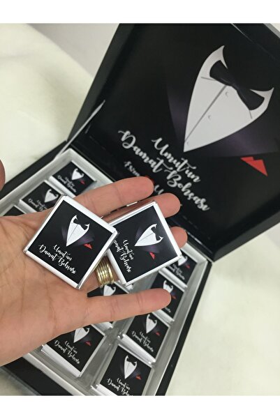 NeşeliAtölyem 48'li Karton Kutu Damat Bohça Çikolatası Söz Çikolatası Nişan Ç...