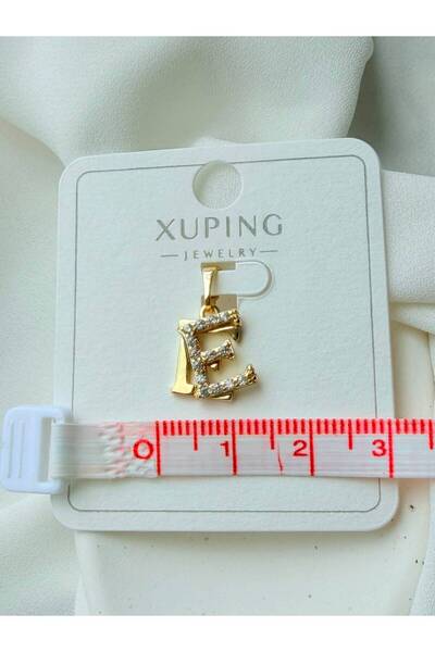 XUPING JEWELRY E HARF ÇELİK KOLYE UCU GOLD RENK
