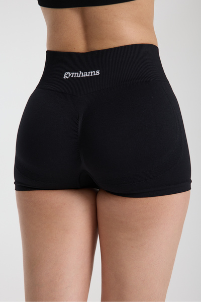 gymhams Drop Kadın 3’LÜ Seamless Spor Takım(Halter Yaka Pedli Bra - Büzgülü Push Up Tayt- Mini Şort)