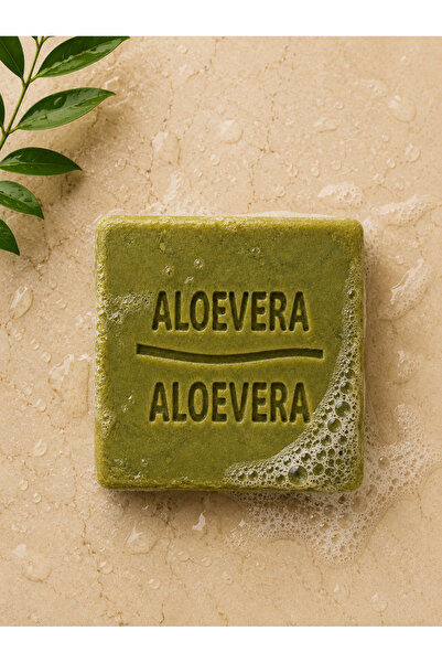 2'li Doğal Aloe Vera Sabunu 120-140 gr – El Yapımı Bitkisel Nemlendirici Yüz, Vücut ve Saç Sabunu