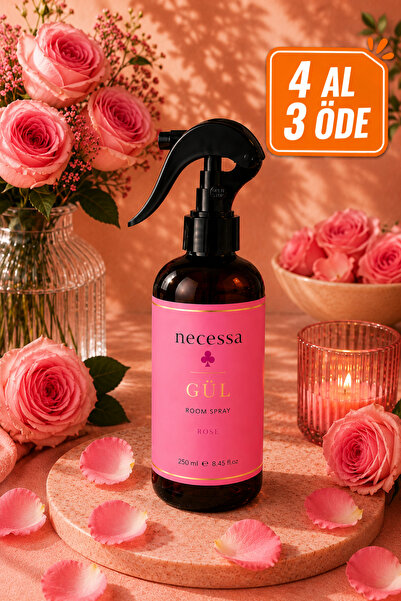 NECESSA GÜL ROSE ODA VE ÇAMAŞIR SPREYİ ODA KOKUSU ODA SPREYİ ROOM SPREY 250 ML