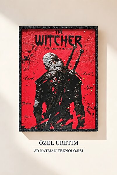 Saes Labs The Witcher Geralt 3D Tablo 15×20 cm