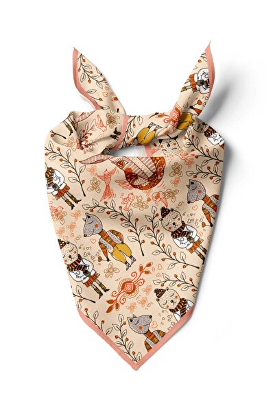 Modabutik V57 Violla Geyik Desenli Bandana