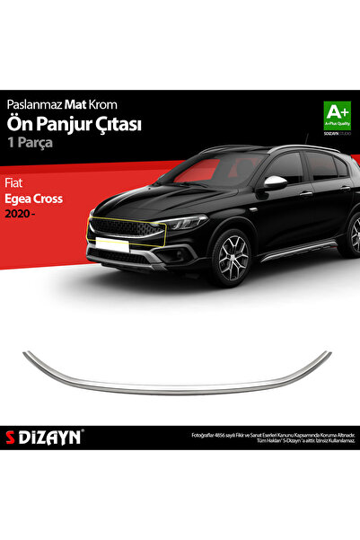S Dizayn S-Dizayn Fiat Egea Cross Krom Ön Panjur Çıtası 2020 Üzeri (Mat Krom)...