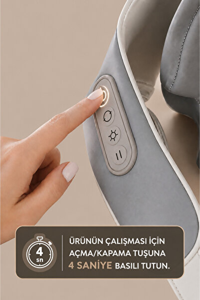 DEMPOWER İnsan Eli Hissi Veren Şarjlı Masaj Aleti – Ovmalı, Boyun, Sırt Ve Bacak Masaj Cihazı