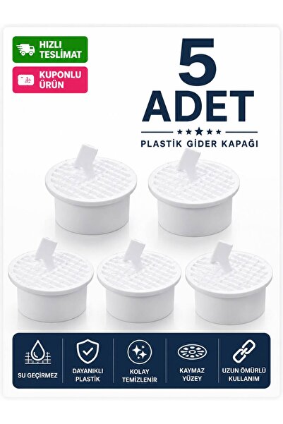 bimbambom Capac de scurgere din plastic Scurgere de pardoseală 5 bucăți Grilă...