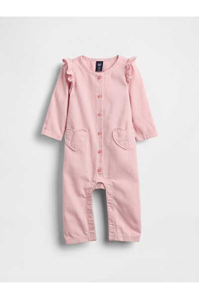 GAP Bebek Pembe Denim Heart Pocket Tulum