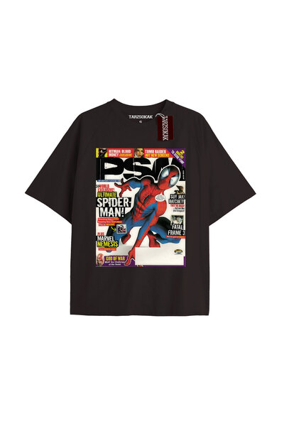 TIMESWASTINGIRL Μπλουζάκι Spider-Man με εκτύπωση εφημερίδας, μοντέλο No Way Home