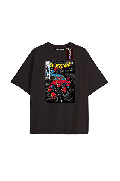 TIMESWASTINGIRL Μπλουζάκι Spider-Man με εκτύπωση εφημερίδας, μοντέλο No Way Home