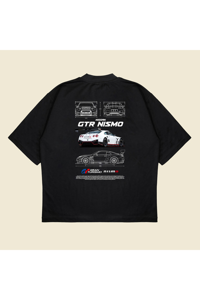 Tarzsokak Nissan GTR Nismo Štampano Oversize kroj Unisex Pamuk paket, prozrač...