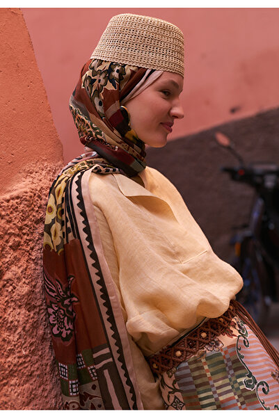 Freshscarfs Petra Desen Soft Viskon Şal Kiremit