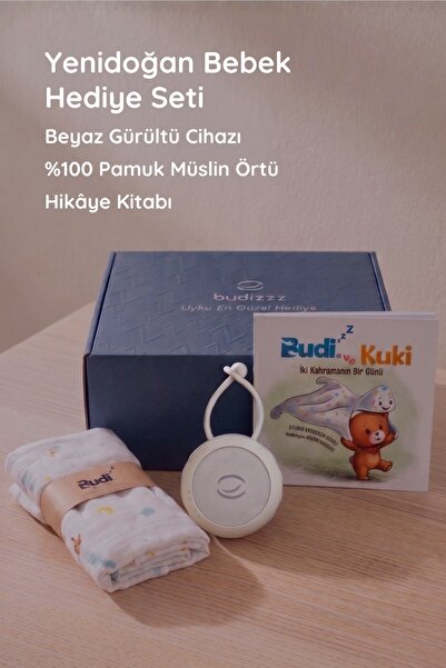 BUDİZZZ Beyaz Gürültü Cihazı | Yenidoğan Bebek Uyku ve Hediye Seti