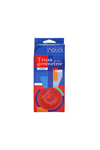 NEBO Trusa geometrie cutie metal 9 piese -