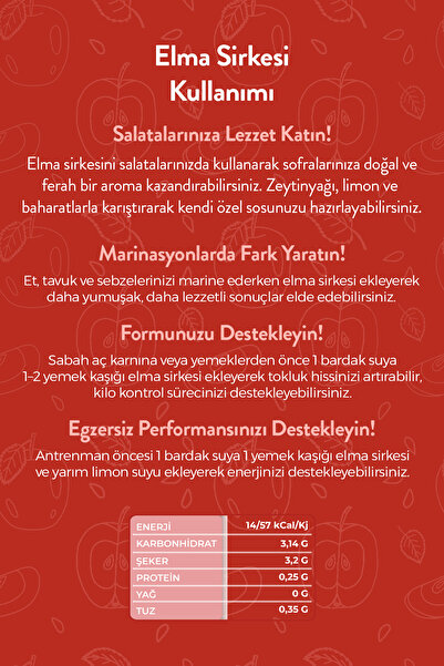 zadelife Elma Sirkesi 500 Ml