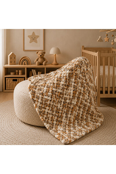 Custom Baby El Örgüsü Bebek Battaniyesi Hasır model - Alize Puffy İpten Yumuş...