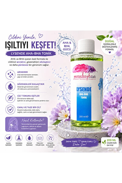 gamzebaykarabeauty Lysende Aha Bha Tonik 200 ml - Cilt Yenileyici, Gözenek Sı...