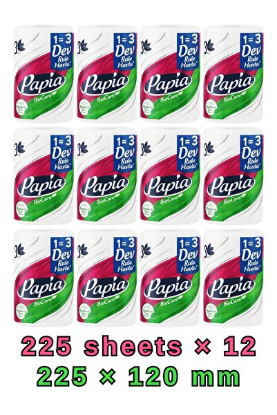 Papia | Kitchen Paper Towel - 12 Pcs | Super Absorbent and Strong Paper Towel...