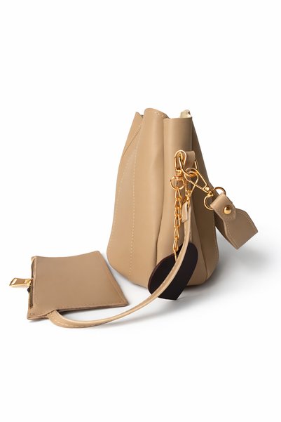 Moon Çanta Nox Mink Shoulder Bag – with Mini Wallet