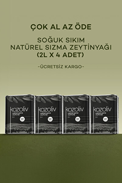 kozoliv Soğuk Sıkım Natürel Sızma Zeytinyağı 4'lü 2 LT
