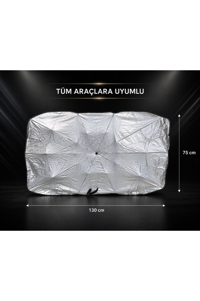 SUDEN BEYHEKİM HIRDAVAT YS-1008 Araç Ön Cam Güneşlik Şemsiyesi Katlanabilir U...