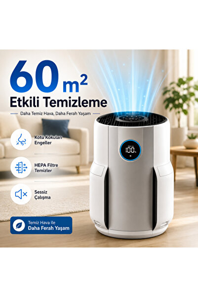 Shark 60 m² HEPA Filtreli 5 Yıl Filtre Ömürlü Akıllı Sensörlü Koku Giderici H...