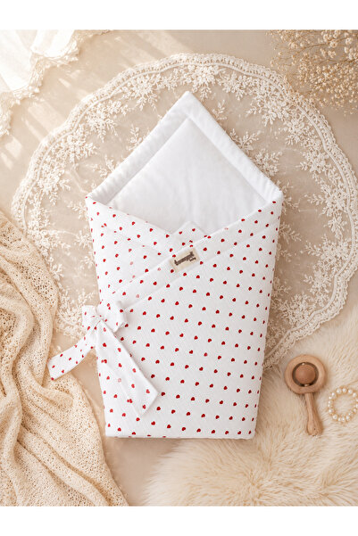 Tomuycuk بطانية أطفال على شكل قلب، 100% قطن طبيعي عضوي، لفافة نوم للأطفال حدي...