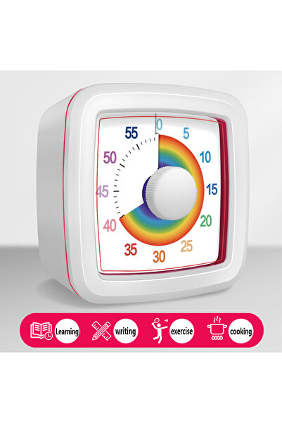 Choice7 TM40 White Student Visual Timer Self-discipline Tool 60-minute Countd...