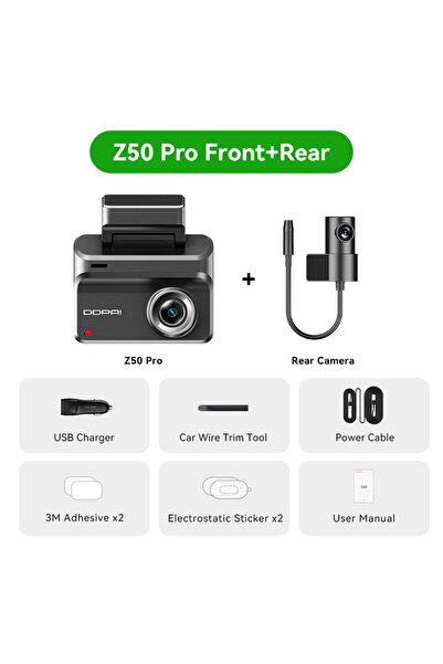 Choice No SD Card Z50 Pro Front n Rear DDPAI Dash Cam Z50 Pro 4K UHD 3"IPS Di...