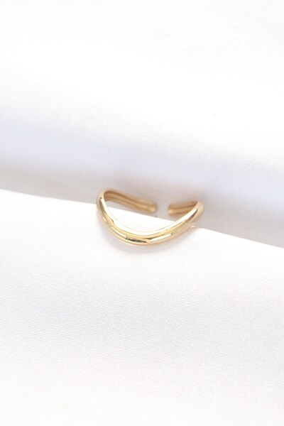 Inure Jewelry Flat Gold Color Adjustable Ring